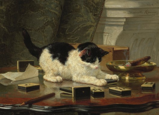 Relax this weekend, Kittens! 'Kitten's Play' by Ronner-Knip c1870 {{PD-Art}}