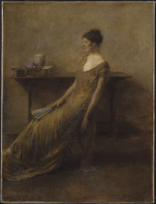 'Lady in Gold' TW Dewing 1912 {{PD-Art}}