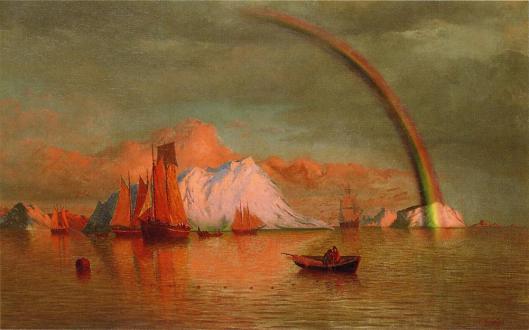 'Arctic Sunset with Rainbow' William Bradford 1877 {{PD-Art}}
