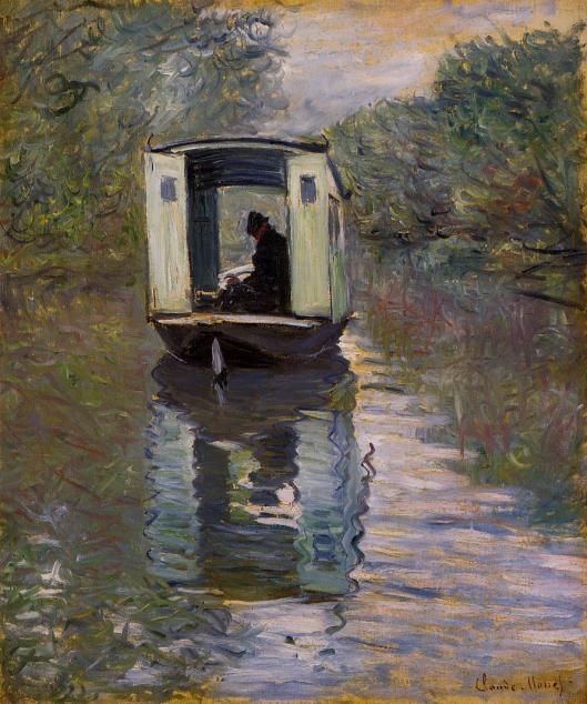 'Le Bateau Atelier' Monet 1876 {{PD-Art}}