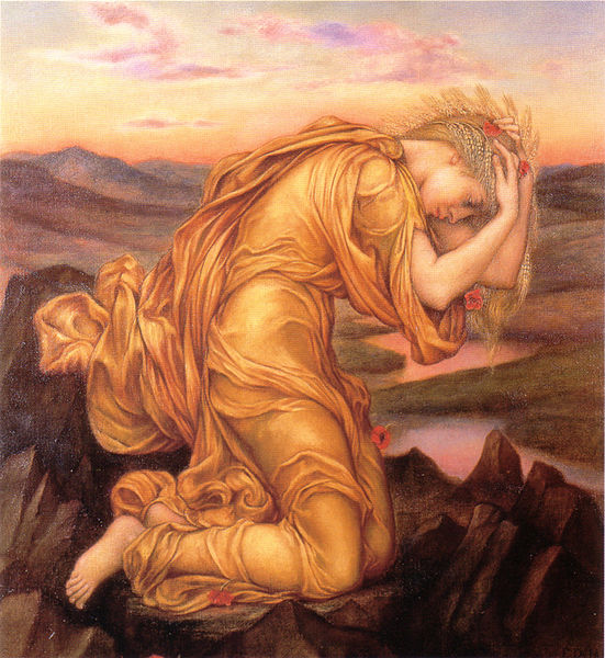 'Demeter/ Ceres Mourning Persphone/ Proserpina' Evelyn de Morgan 1906 {{PD}}