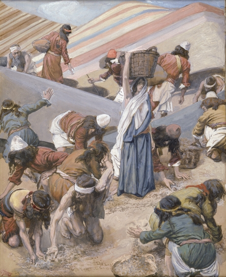 'The Gathering of the Manna' Tissot c1898 {{PD-Art}}