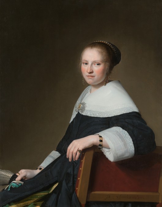 'Portrait of Maria Strijp' by Johannes Verspronck 1652 {{PD-Art}}