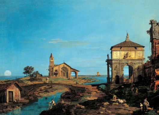Couldn't resist Canaletto's brilliant colors in 'An Island in the Lagoon with a Gateway and a Church' c1743 {{PD-Art}}