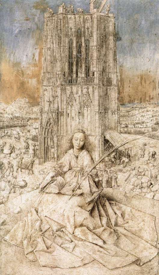 St Barbara by Jan van Eyck 1437 {{PD-Art}}