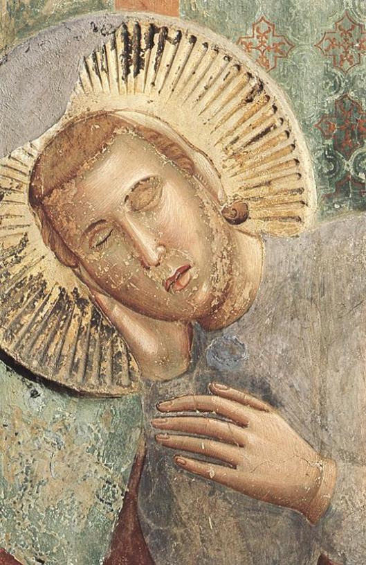 That New Moon seed may be planted in a dream. 'Legend of St. Francis--Dream of the Palace' Detail, by Giotto di Bondone {{PD}}