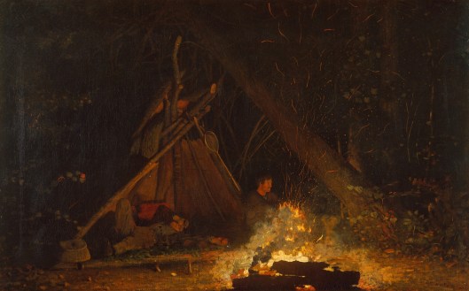 'Camp Fire' by Winslow Homer 1880 {{PD}}