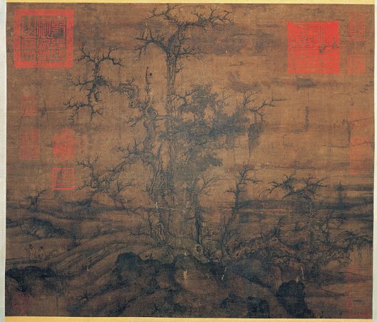 'Small Scene of Wintry Trees' Artist Unknown {{PD}}