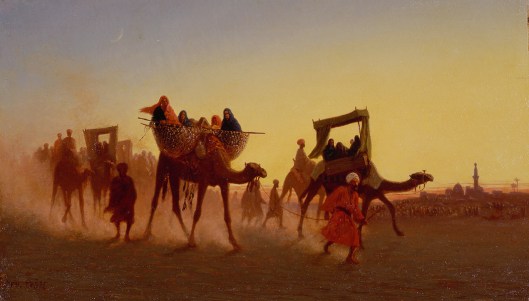 'Setting Out at Dusk' Charles Theodore Frere 19th century {{PD}}