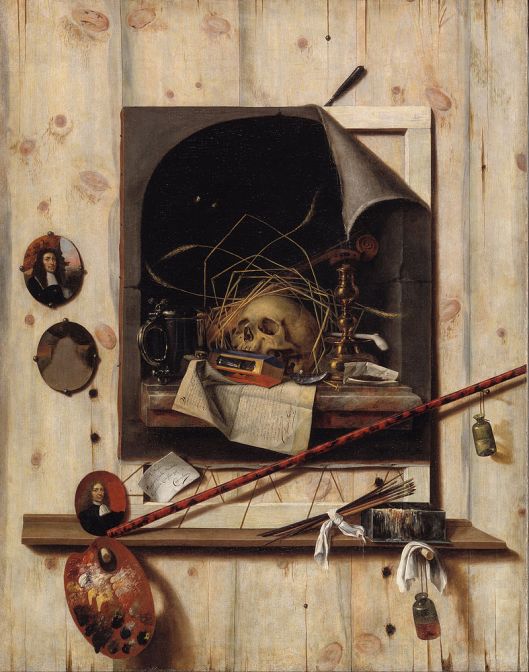 Cornelius Norbertus Gijsbrechts - Trompe l'oeil with Studio Wall and Vanitas Still Life