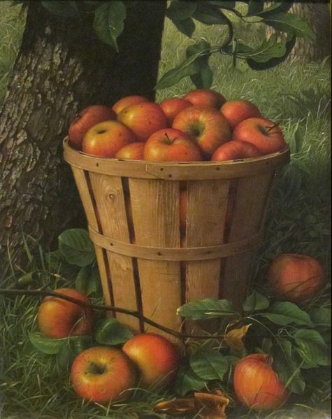 Basket of Apples, by Levi Wells Prentice, 1895 {{PD}}