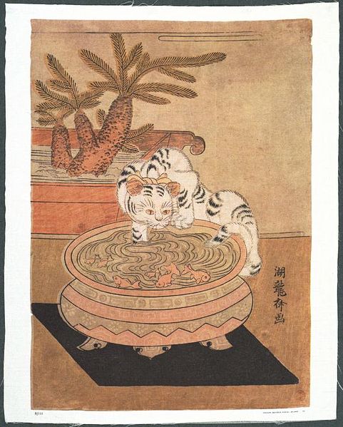 Cat by Isoda Koryusai (1766–1788) Only lived to be 22, but still managed to leave us something of note. {{PD}}