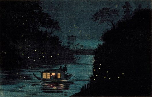 Kobayashi Kiyochika (Japan, 1847-1915) 'Fireflies at Ochanomizu' {{PD}}