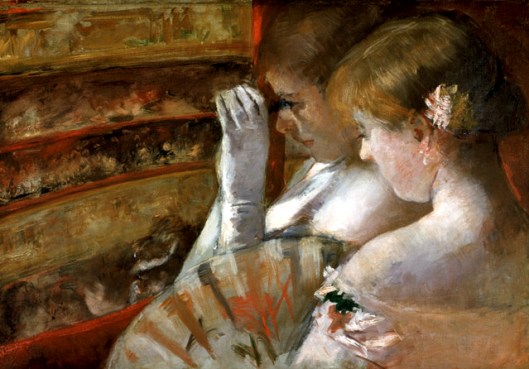 'In the Box' Mary Cassatt 1879 {{PD}}