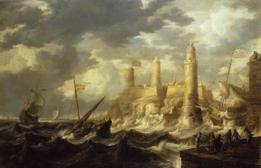 Don't let a too-emotional outlook take you off course, Sag. Bonaventura Peeters - 'Fortified Harbour' c1646 {{PD}} 