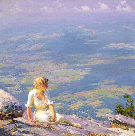 Charles Courtney Curran, 1915 - 'Sunshine and Haze' {{PD}}