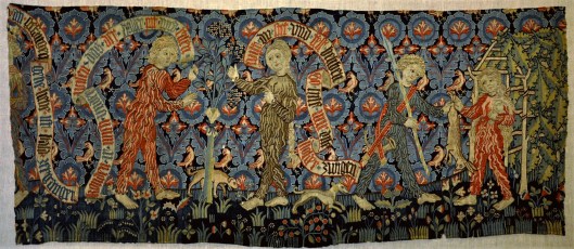 Know who you are before you go forward, Sag! 15th century wall hanging {{PD}}