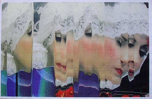 Sarah Jackson, Bride Thoughts, copier art, 1993 Creative Commons Attribution-Share Alike 3.0 Unported