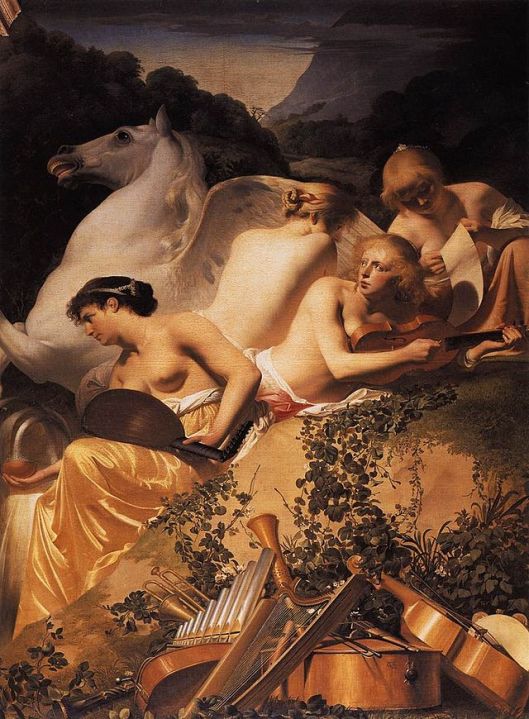 You can fly high this coming year, Sag, but don't forget about the needs of others, especially those you care about. Caesar van Everdingen, - Four Muses and Pegasus on Parnassus - c. 1650 {{PD}}