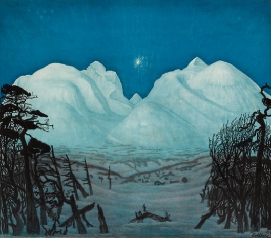 Harald Sohlberg Vinternatt i Rondane 1917 {{PD}}