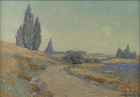 Granville Redmond - Road through a field of wildflowers 1912 {{PD}}