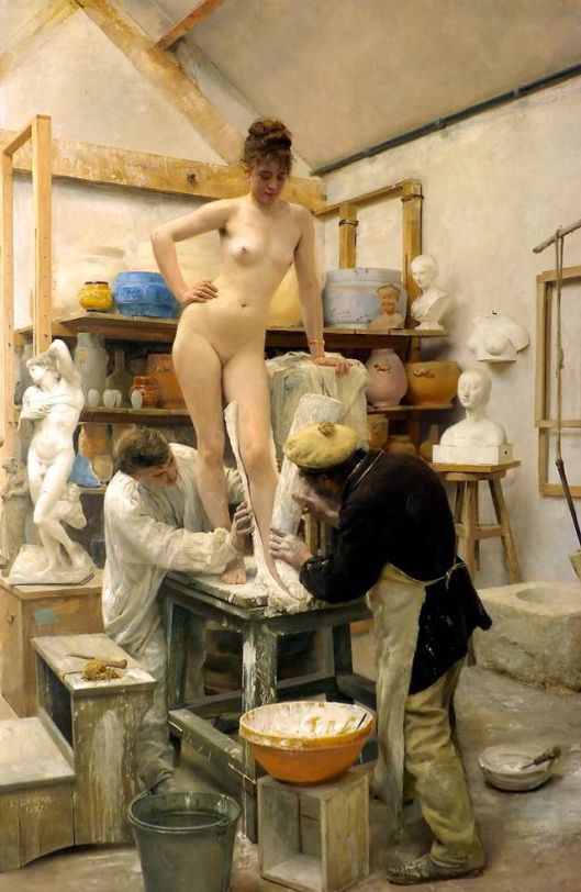 'A Casting from Life' Édouard Joseph Dantan 1890 {{PD}}