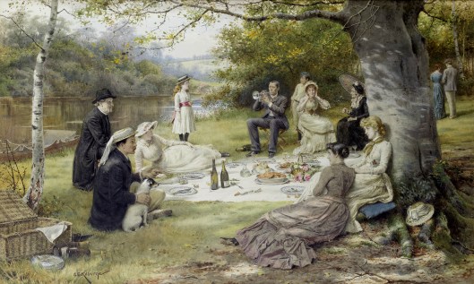 Your year won't exactly be a picnic, Pisces. George Goodwin Kilburne 'The Picnic' c1900 {{PD}}