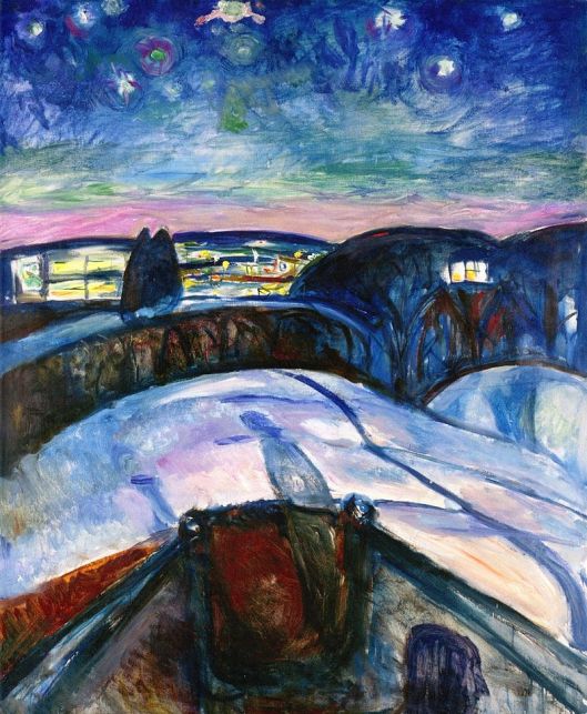 'Starry Night' Edvard Munch c1923 {{PD}}