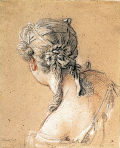Francois Boucher - 'Study of a Young Woman' c1740 {{PD}}