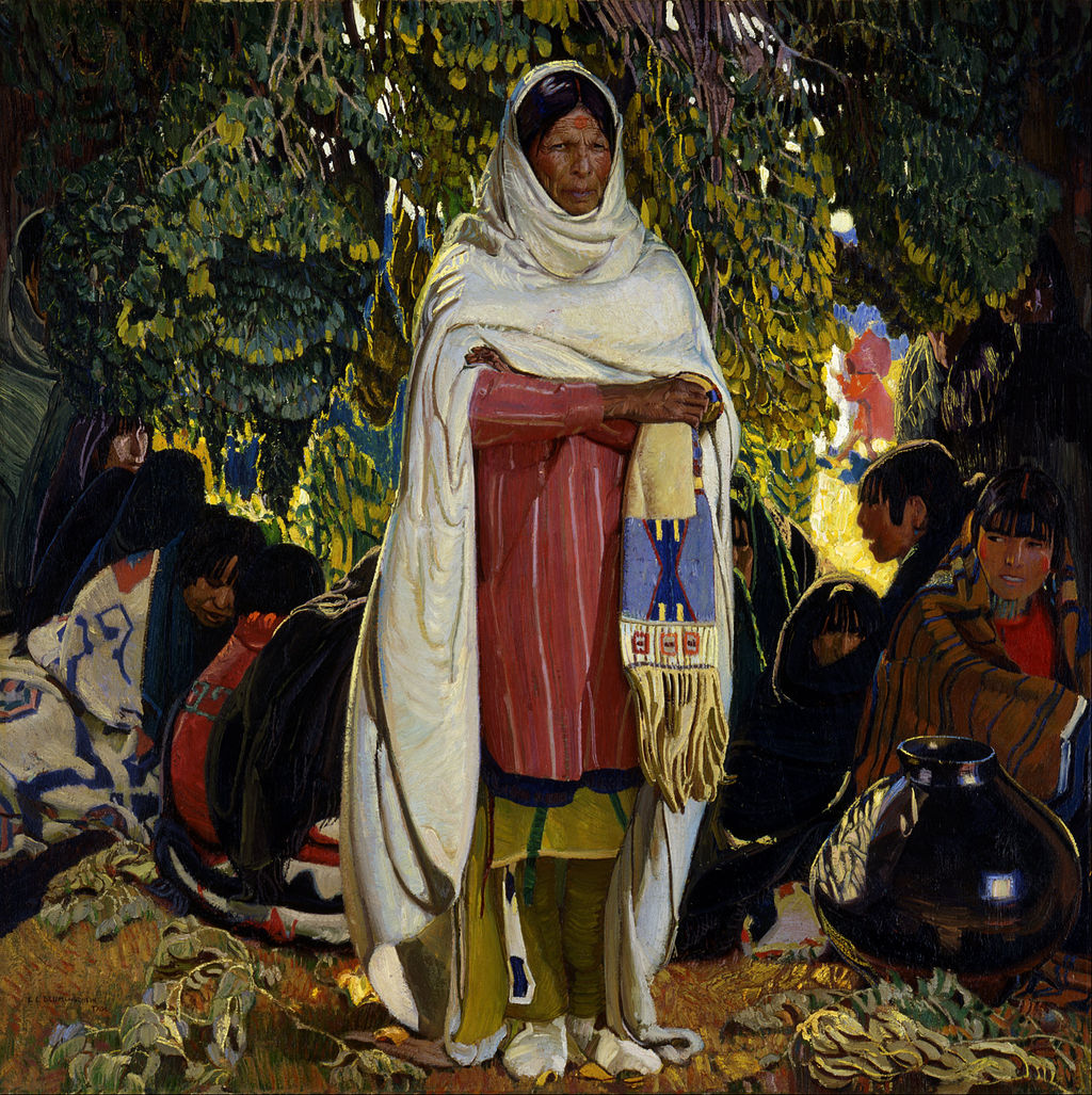 Ernest L. Blumenschein - 'The Gift' 1921 {{PD}}