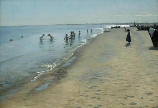 "Sommerdag_ved_Skagens_Sønderstrand" (Summer day on Skagen's southern shore) P.S. Krøyer 1883 {{PD}}