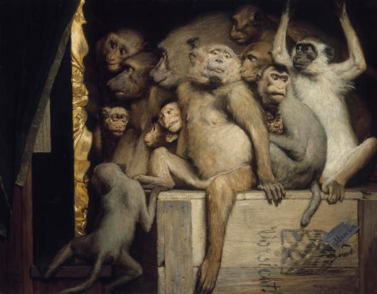 Don't let the crowd or your own fears determine what you do, Gemini. Gabriel Cornelius von Max, 'Monkeys as Judges of Art', 1889 {{PD}}