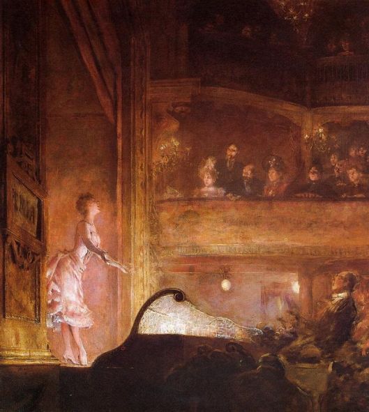 You don't have to spend years in the chorus, if you'll only listen to the Universe, Gemini.  Jean-Louis Forain 'The Singer in Pink' {{PD}}