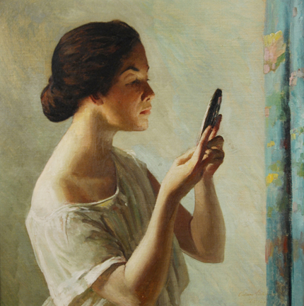 'The Reflection' Edward Simmons, before 1931 {{PD}}