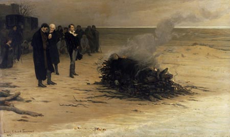 The Cremation of Percy Bysshe Shelley, by Louis Édouard Fournier