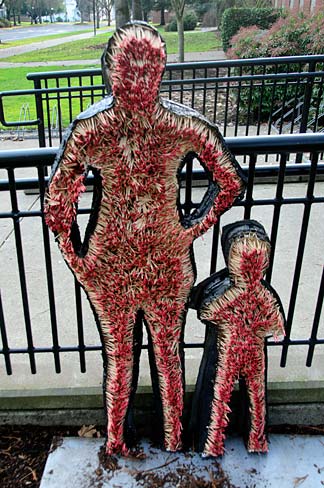 Public art made of wooden matches on the campus of Western Oregon University in Monmouth. Gary Halvorson, Oregon State Archives http://arcweb.sos.state.or.us/pages/records/local/county/scenic/index.html