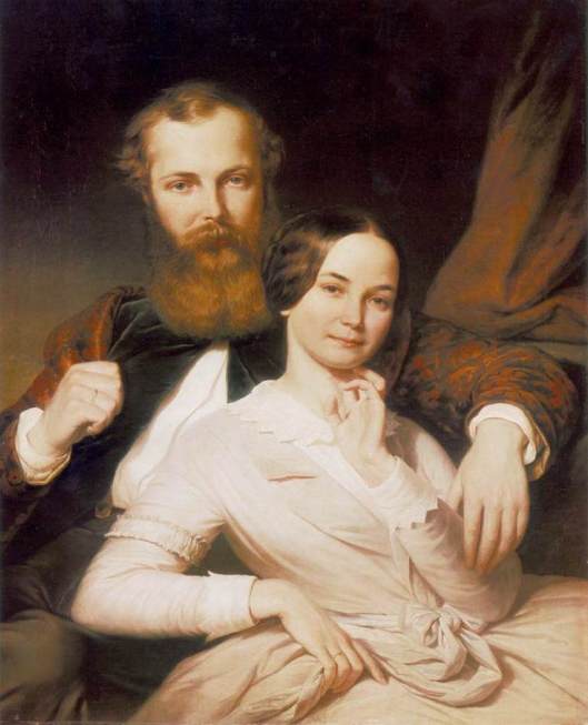 Henrik Weber - 'Composer Mihály Mosonyi and his Wife' 1840s {{PD}}