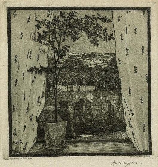 Heinrich Vogeler Vor Feierabend 1899 {{PD}}