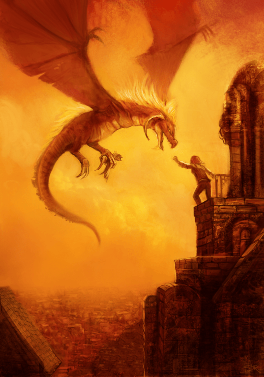 What are you fantasizing about? Concept-art done for Sintel , 3rd open-movie of the Blender Foundation September 2009 David Revoy / Blender Foundation Creative Commons Attribution 3.0 Unported