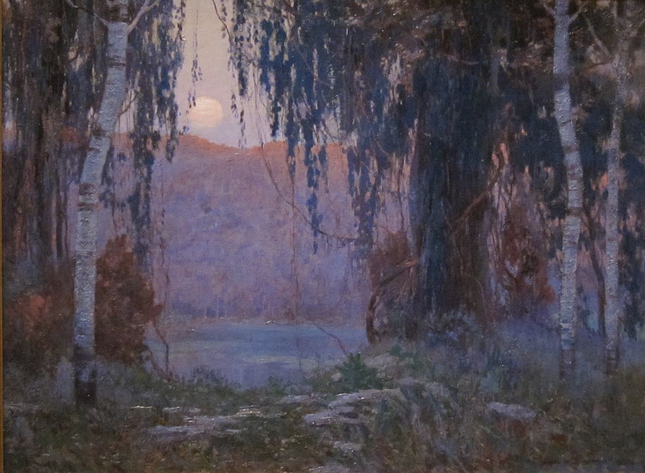 'Night Scene' Carl Rudolph Krafft (1884 - 1938) {{PD}}