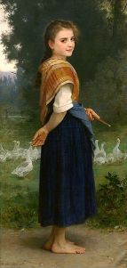 Adolphe Bouguereau - 'The Goose Girl' 1891 {{PD}}
