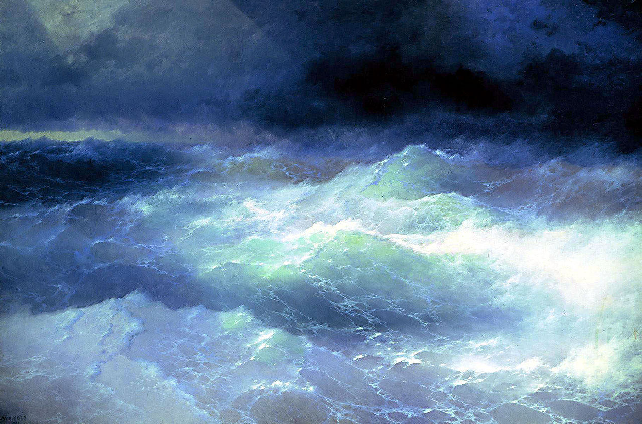 'Among the Waves' Ivan Aivazovsky 1897 {{PD}}