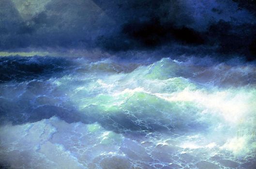 'Among the Waves' Ivan Aivazovsky 1897 {{PD}}