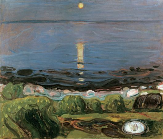 Edvard Munch - 'Summer Night by the Beach' (1902-03) {{PD}}