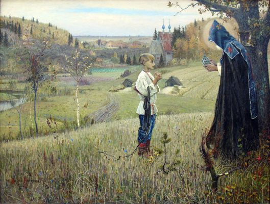 'Bartholomew's Vision' 1889 Mikhail Nesterow {{PD}}