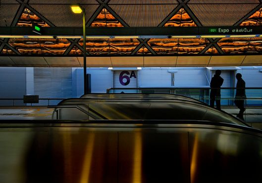 EXPO Station, one of the most futuristic and trendy subways in Singapore, according to photographer Willian Cho 2008 Creative Commons Attribution-Share Alike 2.0 Generic