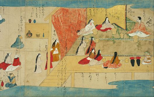 Here, everyone is a mouse. 日本語: 鼠草子絵巻 'The Mouse Story' Muromachi to Momoyama period (16th century)