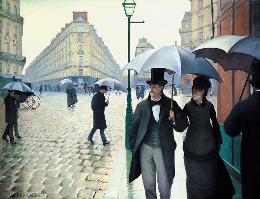 'Rue de Paris, temps de pluie' Gustave Caillebotte 1876 {{PD}}