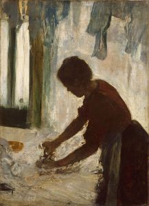 Edgar Degas, 'Woman ironing' 1873 {{PD}}