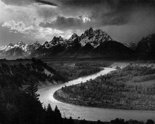 Ansel Adams The Tetons and the Snake River (1942) The U>S> National Archives {{PD}}